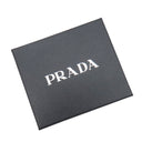 プラダ PRADA トライアングルロゴ ライトブルー レザー 二つ折り財布 シルバー金具 コンパクトウォレット 三角ロゴ