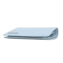 プラダ PRADA トライアングルロゴ ライトブルー レザー 二つ折り財布 シルバー金具 コンパクトウォレット 三角ロゴ