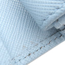 プラダ PRADA トライアングルロゴ ライトブルー レザー 二つ折り財布 シルバー金具 コンパクトウォレット 三角ロゴ