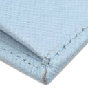 プラダ PRADA トライアングルロゴ ライトブルー レザー 二つ折り財布 シルバー金具 コンパクトウォレット 三角ロゴ