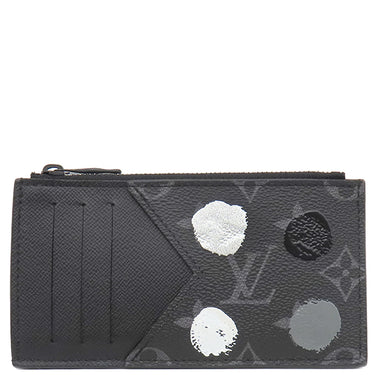 ルイヴィトン LOUIS VUITTON LV×YK コインカード ホルダー M81930 ブラック×グレー レザー モノグラムエクリプス コインケース マットブラック金具 黒 フラグメントケース 水玉 ドット 草間彌生