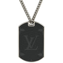 ルイヴィトン LOUIS VUITTON コリエプラーク M63640 モノグラムエクリプス メタル モノグラムエクリプス ネックレス シルバー金具 ペンダント