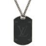 ルイヴィトン LOUIS VUITTON コリエプラーク M63640 モノグラムエクリプス メタル モノグラムエクリプス ネックレス シルバー金具 ペンダント