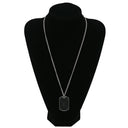 ルイヴィトン LOUIS VUITTON コリエプラーク M63640 モノグラムエクリプス メタル モノグラムエクリプス ネックレス シルバー金具 ペンダント