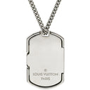 ルイヴィトン LOUIS VUITTON コリエプラーク M63640 モノグラムエクリプス メタル モノグラムエクリプス ネックレス シルバー金具 ペンダント