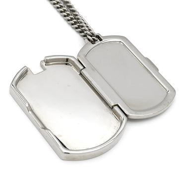 ルイヴィトン LOUIS VUITTON コリエプラーク M63640 モノグラムエクリプス メタル モノグラムエクリプス ネックレス シルバー金具 ペンダント