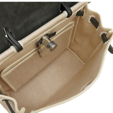 エルメス HERMES エールバッグPM 31 ナチュラル×ブラック トワルアッシュ トワルオフィシエ ヴァッシュハンター 2WAYバッグ シルバー金具 黒