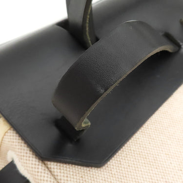 エルメス HERMES エールバッグPM 31 ナチュラル×ブラック トワルアッシュ トワルオフィシエ ヴァッシュハンター 2WAYバッグ シルバー金具 黒