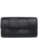 ボッテガヴェネタ BOTTEGA VENETA カセット フラップウォレット 667433VCQC48425 ブラック ラムスキン 長財布 マットゴールド金具 黒 マキシ イントレチャート