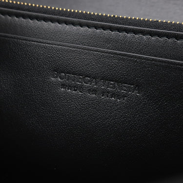 ボッテガヴェネタ BOTTEGA VENETA カセット フラップウォレット 667433VCQC48425 ブラック ラムスキン 長財布 マットゴールド金具 黒 マキシ イントレチャート