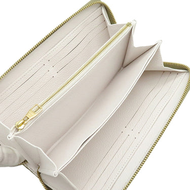 ルイヴィトン LOUIS VUITTON ジッピー ウォレット M81280 カーキ×ベージュ モノグラムアンプラント 長財布 ゴールド金具 ラウンドファスナー バイカラー