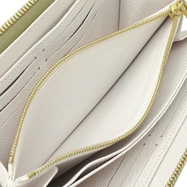 ルイヴィトン LOUIS VUITTON ジッピー ウォレット M81280 カーキ×ベージュ モノグラムアンプラント 長財布 ゴールド金具 ラウンドファスナー バイカラー
