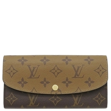ルイヴィトン LOUIS VUITTON ポルトフォイユ エミリー M82157 モノグラム×モノグラムリバース モノグラムキャンバス モノグラムリバースキャンバス 長財布 ゴールド金具 茶