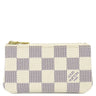 ルイヴィトン LOUIS VUITTON ポシェット クレ N62658 ダミエアズール ダミエアズールキャンバス コインケース ゴールド金具 小銭入れ 白 キーチェーン付き
