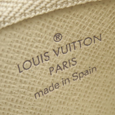 ルイヴィトン LOUIS VUITTON ポシェット クレ N62658 ダミエアズール ダミエアズールキャンバス コインケース ゴールド金具 小銭入れ 白 キーチェーン付き