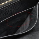 プラダ PRADA リボン フラップ ウォレット 1MH132 NERO レザー サフィアーノレザー 長財布 ゴールド金具 黒 SAFFIANO FIOCCO