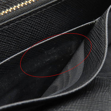 プラダ PRADA リボン フラップ ウォレット 1MH132 NERO レザー サフィアーノレザー 長財布 ゴールド金具 黒 SAFFIANO FIOCCO
