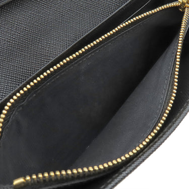 プラダ PRADA リボン フラップ ウォレット 1MH132 NERO レザー サフィアーノレザー 長財布 ゴールド金具 黒 SAFFIANO FIOCCO