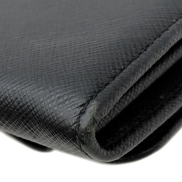 プラダ PRADA リボン フラップ ウォレット 1MH132 NERO レザー サフィアーノレザー 長財布 ゴールド金具 黒 SAFFIANO FIOCCO