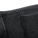 プラダ PRADA サフィアーノ フィオッコ コンパクト ウォレット NERO レザー 三つ折り財布 ゴールド金具 黒 メタルロゴ リボンモチーフ SAFFIANO FIOCCO