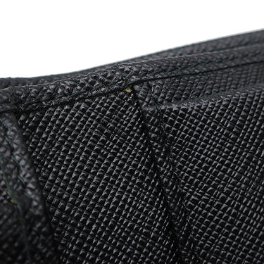 プラダ PRADA サフィアーノ フィオッコ コンパクト ウォレット NERO レザー 三つ折り財布 ゴールド金具 黒 メタルロゴ リボンモチーフ SAFFIANO FIOCCO
