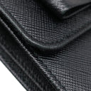 プラダ PRADA サフィアーノ フィオッコ コンパクト ウォレット NERO レザー 三つ折り財布 ゴールド金具 黒 メタルロゴ リボンモチーフ SAFFIANO FIOCCO