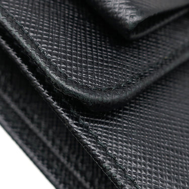プラダ PRADA サフィアーノ フィオッコ コンパクト ウォレット NERO レザー 三つ折り財布 ゴールド金具 黒 メタルロゴ リボンモチーフ SAFFIANO FIOCCO