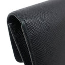 プラダ PRADA サフィアーノ フィオッコ コンパクト ウォレット NERO レザー 三つ折り財布 ゴールド金具 黒 メタルロゴ リボンモチーフ SAFFIANO FIOCCO