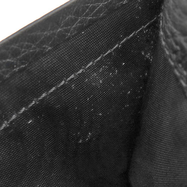 フェンディ FENDI ロゴ カードホルダー 7M0310 ブラック レザー カードケース シルバー金具 黒 FF フラグメントケース コインケース