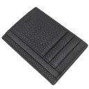 フェンディ FENDI ロゴ カードホルダー 7M0310 ブラック レザー カードケース シルバー金具 黒 FF フラグメントケース コインケース