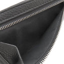 フェンディ FENDI ロゴ カードホルダー 7M0310 ブラック レザー カードケース シルバー金具 黒 FF フラグメントケース コインケース