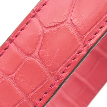 エルメス HERMES ピコタンロックMM タッチ ローズアザレ トリヨンクレマンス アリゲーター ハンドバッグ ゴールド金具 クロコ