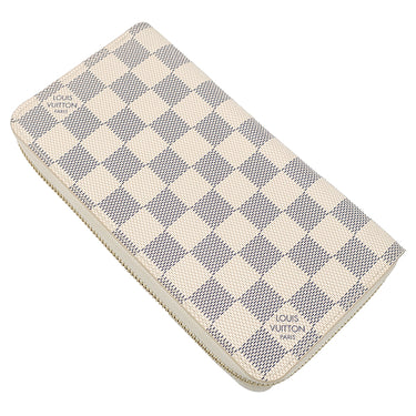 ルイヴィトン LOUIS VUITTON ジッピー ウォレット N60019 ダミエアズール ダミエアズールキャンバス 長財布 ゴールド金具 ラウンドファスナー 白