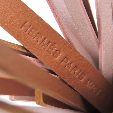 エルメス HERMES シュエット パンデピス×モーヴパール×シエンヌ×ナタ×ホワイト ヴォースイフト アニューミロ バッグチャーム 茶 ピンク 赤茶 アイボリー 白