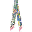 エルメス HERMES ツイリー ブルー×グリーン×ピンク×マルチカラー シルク スカーフ 【PONY PIT STOP/ポニー ピット ストップ】