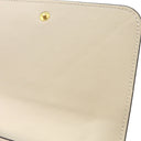 クロエ Chloe アルファベット コンパクトウォレット ベージュ×アイボリー レザー 三つ折り財布 ゴールド金具 バイカラー チャームなし