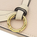 クロエ Chloe アルファベット コンパクトウォレット ベージュ×アイボリー レザー 三つ折り財布 ゴールド金具 バイカラー チャームなし