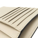 クロエ Chloe アルファベット コンパクトウォレット ベージュ×アイボリー レザー 三つ折り財布 ゴールド金具 バイカラー チャームなし