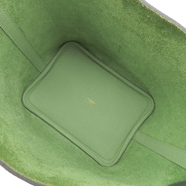 エルメス HERMES ピコタンロックPM ヴェールクリケット トリヨンクレマンス ハンドバッグ ゴールド金具 緑