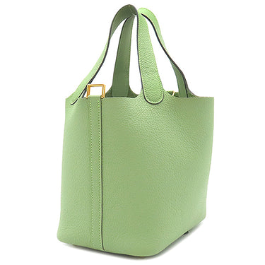 エルメス HERMES ピコタンロックPM ヴェールクリケット トリヨンクレマンス ハンドバッグ ゴールド金具 緑