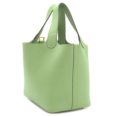 エルメス HERMES ピコタンロックPM ヴェールクリケット トリヨンクレマンス ハンドバッグ ゴールド金具 緑