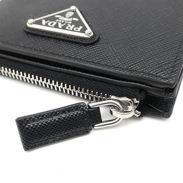 プラダ PRADA サフィアーノ トライアングル 財布 2ML049 NERO レザー 二つ折り財布 シルバー金具 黒 ２つ折り トライアングルロゴ