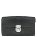 ルイヴィトン LOUIS VUITTON ポルトフォイユ イリス M58136 ノワール モノグラムマヒナ 長財布 シルバー金具 黒