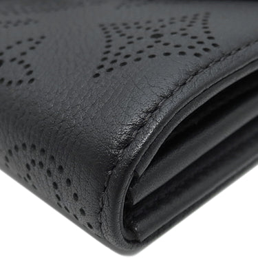 ルイヴィトン LOUIS VUITTON ポルトフォイユ イリス M58136 ノワール モノグラムマヒナ 長財布 シルバー金具 黒