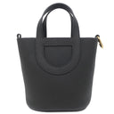 エルメス HERMES インザループ18 ブラック トリヨンクレマンス ヴォースイフト ハンドバッグ ゴールド金具 黒