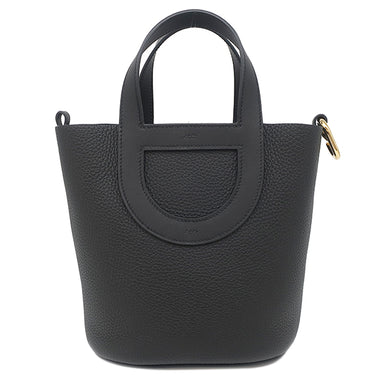 エルメス HERMES インザループ18 ブラック トリヨンクレマンス ヴォースイフト ハンドバッグ ゴールド金具 黒