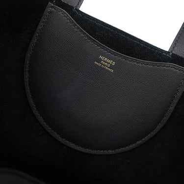 エルメス HERMES インザループ18 ブラック トリヨンクレマンス ヴォースイフト ハンドバッグ ゴールド金具 黒