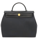 エルメス HERMES エールバッグジップ PM 31 ルトゥルネ ブラック トワルミリタリー ヴァッシュハンター ショルダーバッグ ゴールド金具 黒