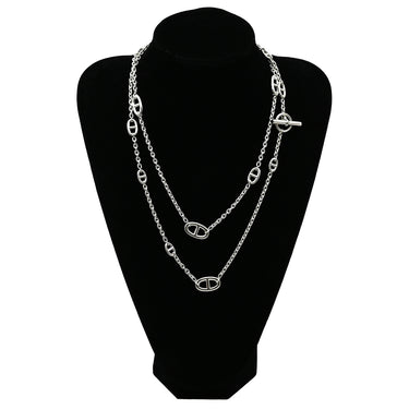 エルメス HERMES シェーヌダンクル ファランドール120 シルバー シルバー925 ネックレス スターリングシルバー