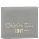 クリスチャン・ディオール Christian Dior CD 1947 ウォレット グレー グレインカーフレザー 二つ折り財布 ロゴ